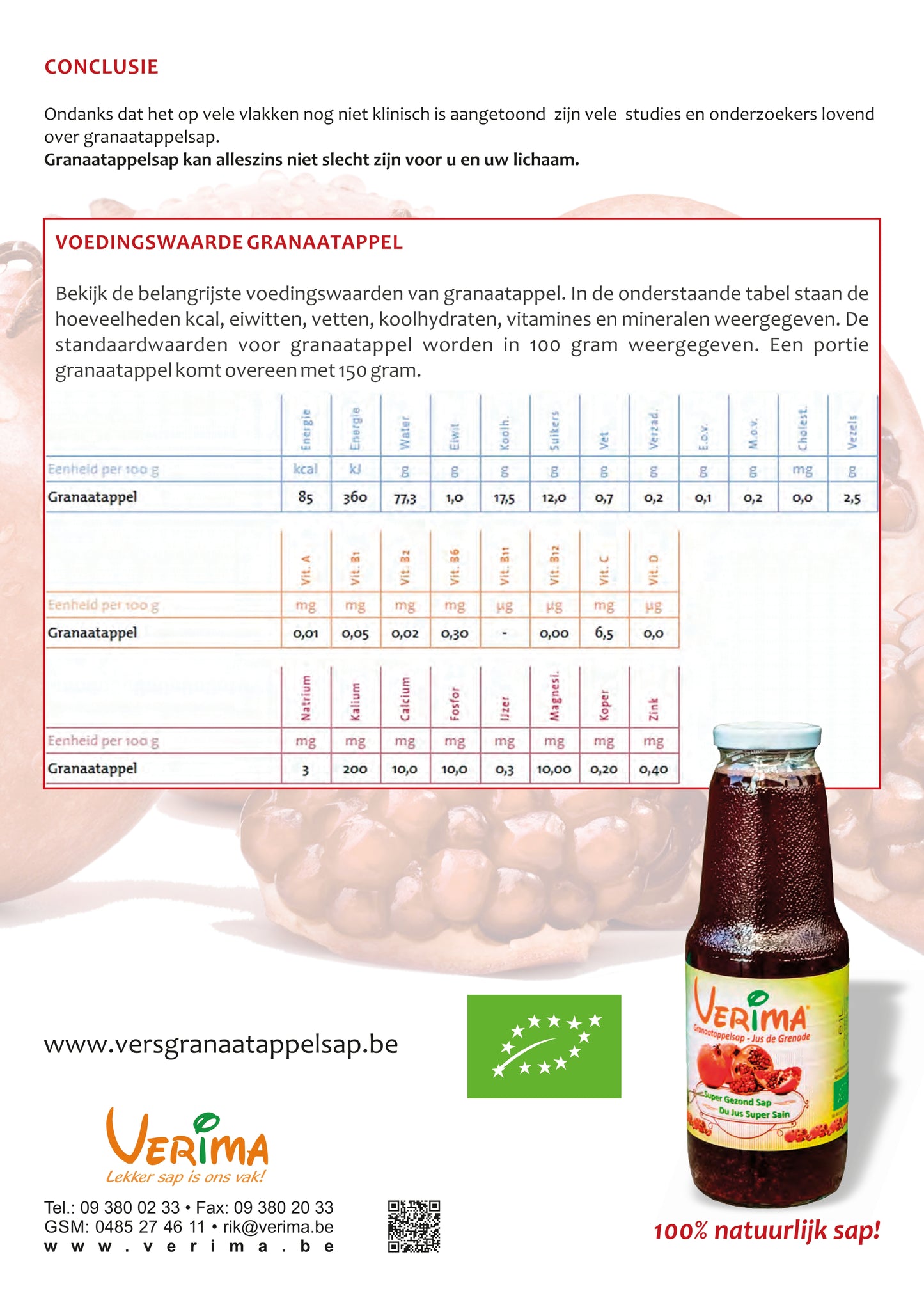GRANALINE Granaatappelsap 750ml