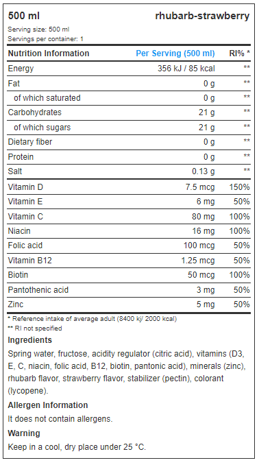 VITAMIN WELL HYDRATE 500ML